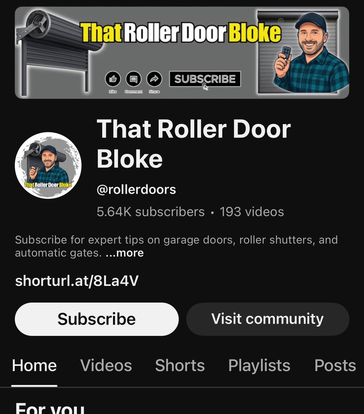 That Roller Door Bloke That Roller Door Bloke YouTube Channel
