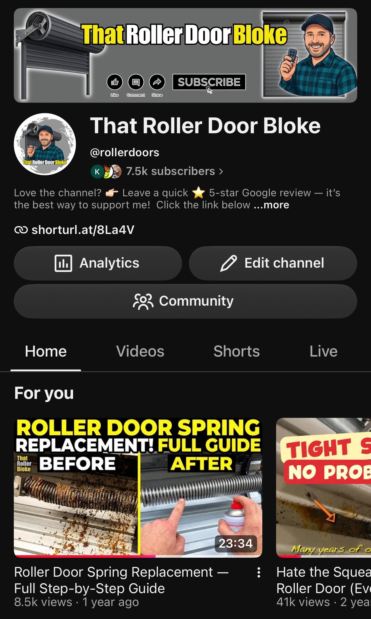 That Roller Door Bloke That Roller Door Bloke YouTube Channel